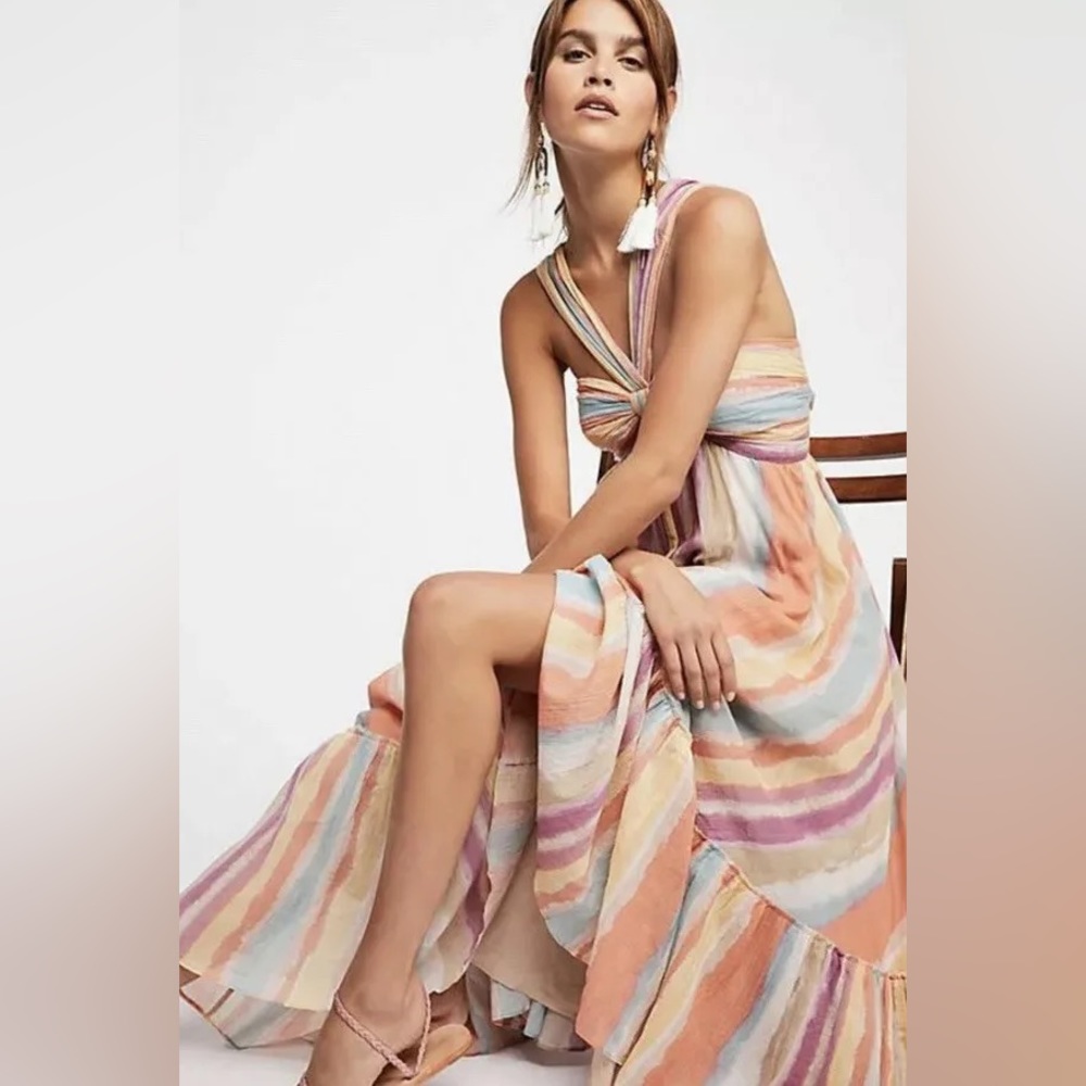 Free people tropical sunrise maxi